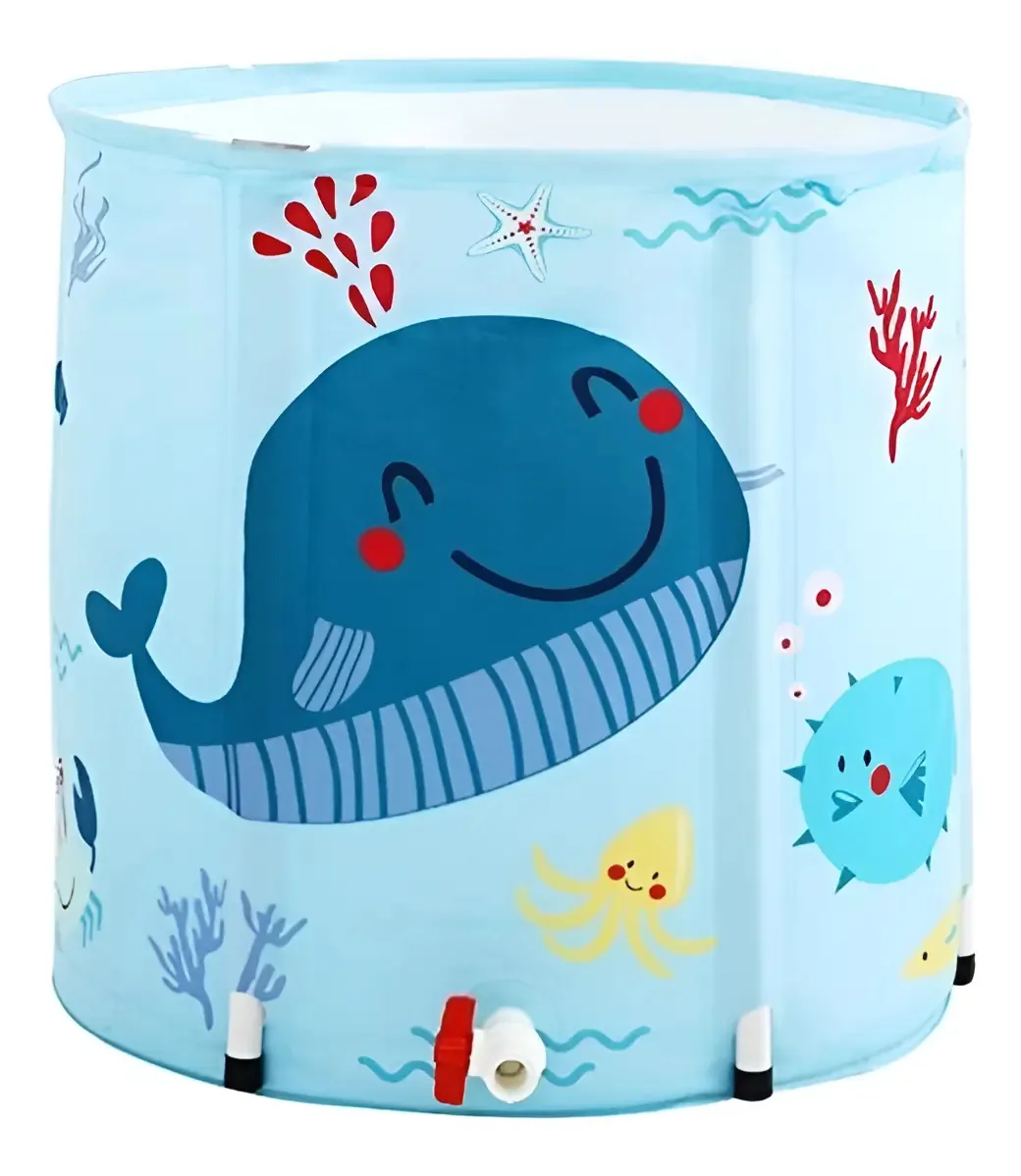 Banheira Ofurô Dobrável Azul Baby Pil