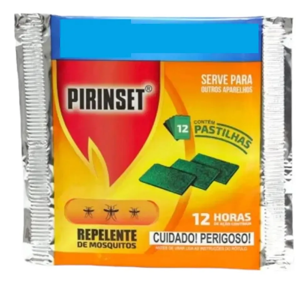 Repelente Pastilha Elétrico Pirinset 12 Pastilhas