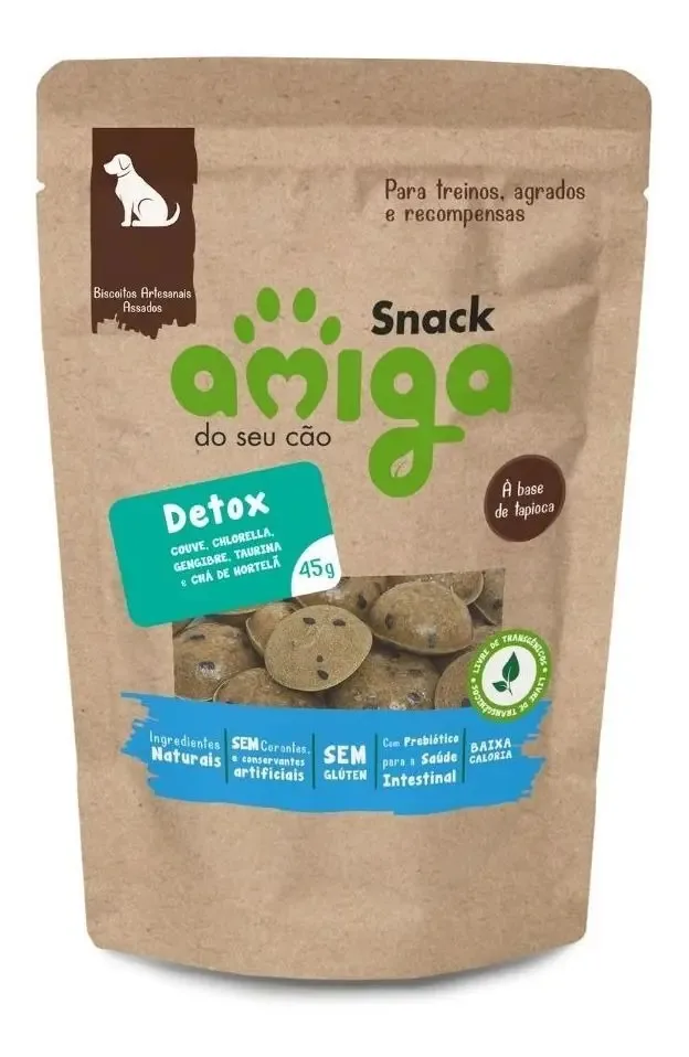 Petisco Natural P/ Cachorro Amiga Snack Detox