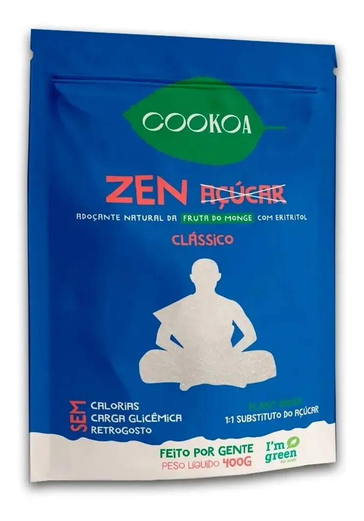 Zen Açucar Adoçante Natural Fruta Monge Eritritol 400g Cokoa
