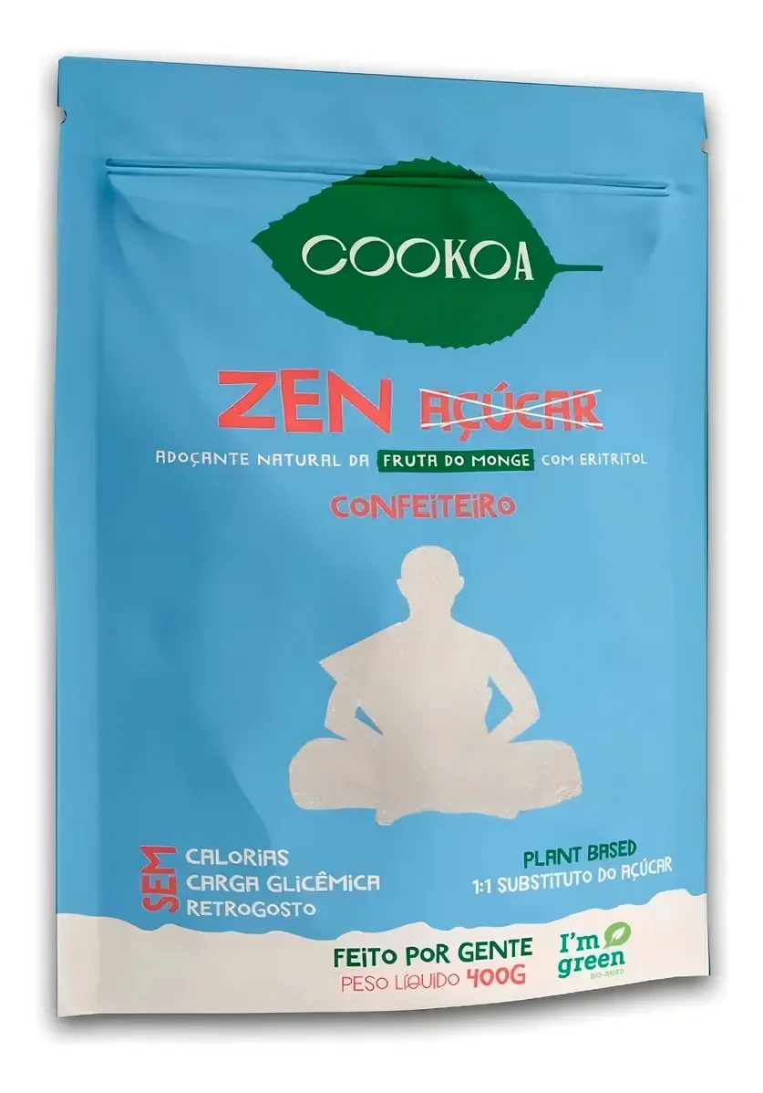 Zen Açucar Confeiteiro Adoçante Natural Monge 400g Cookoa