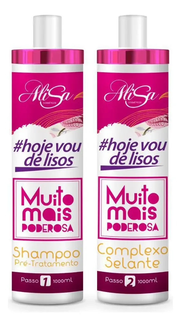 Kit Progressiva Alisa Cosméticos Alinhamento Capilar 1l