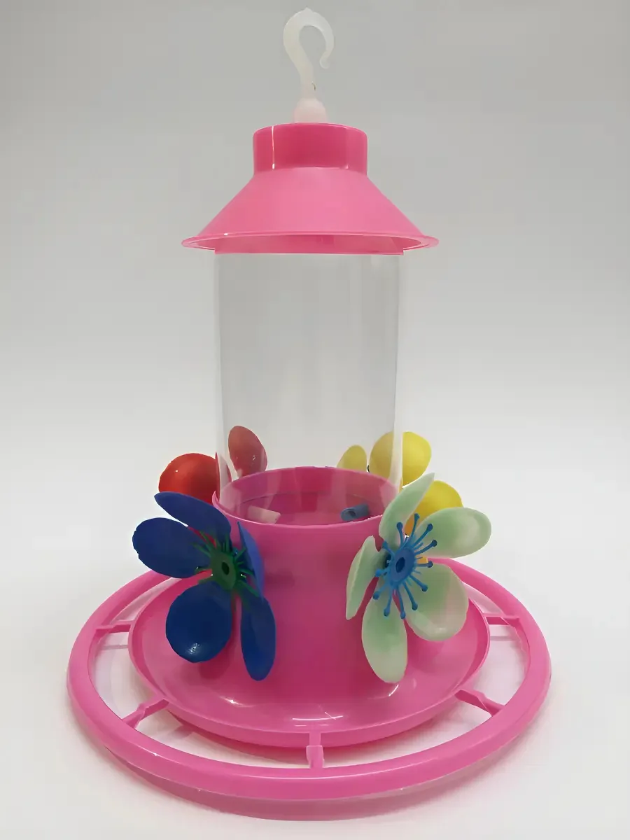 Kit 2 Bebedouros Grand Pet Luxo Rosa para Beija-flor 300ml Automático