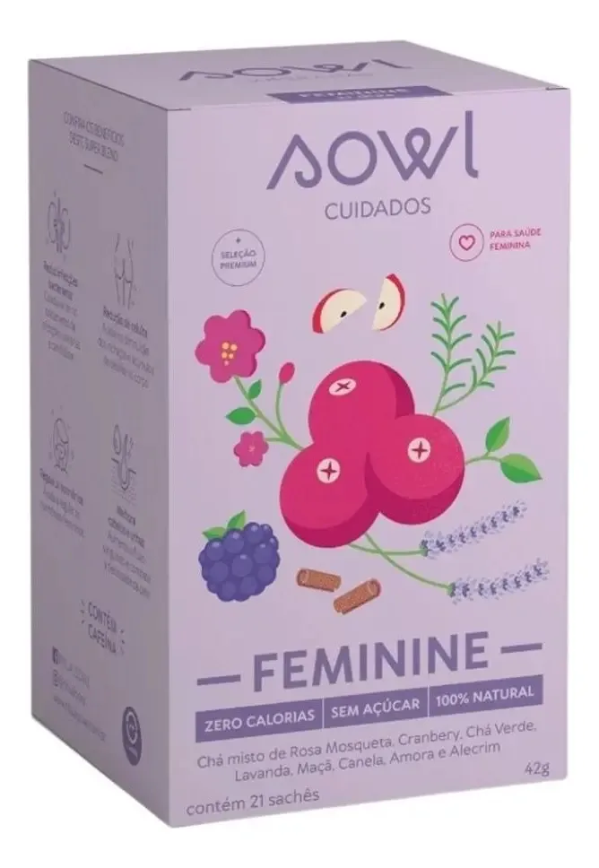 Chá Sowl Feminine Para Desinchar Tpm E Beleza 21 Sachês