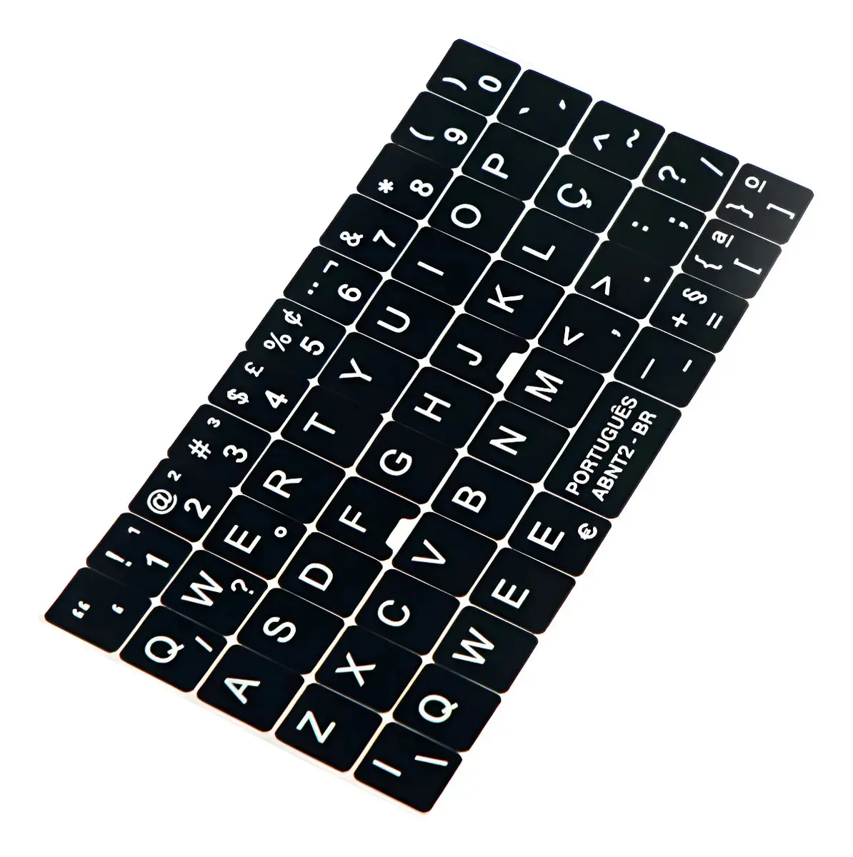Adesivos ECO para Teclados PC, Notebook Etiquetas ABNT2, Conversão Português Vinil PVC Restauração