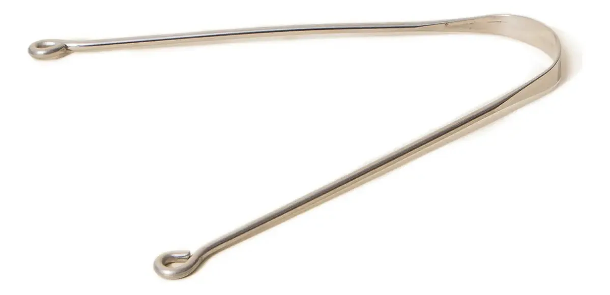 Limpador De Língua Raspador Em Aço Inox Para Higiene Bucal