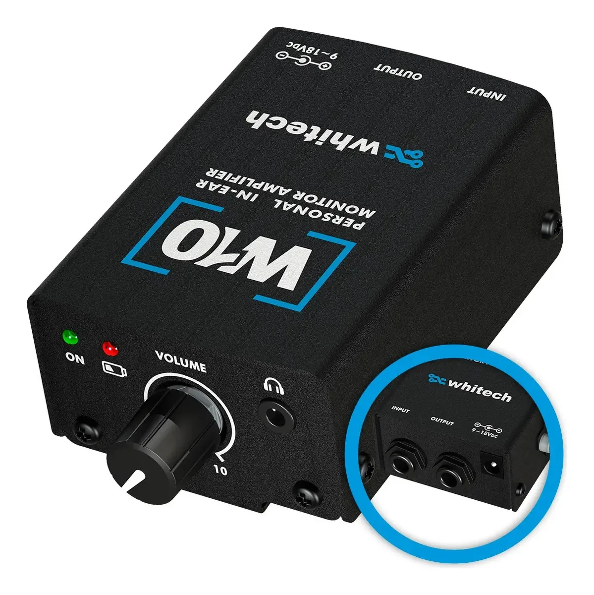 Amplificador De Fone E Retorno Individual W10 ( Whitech ) Cor Preto