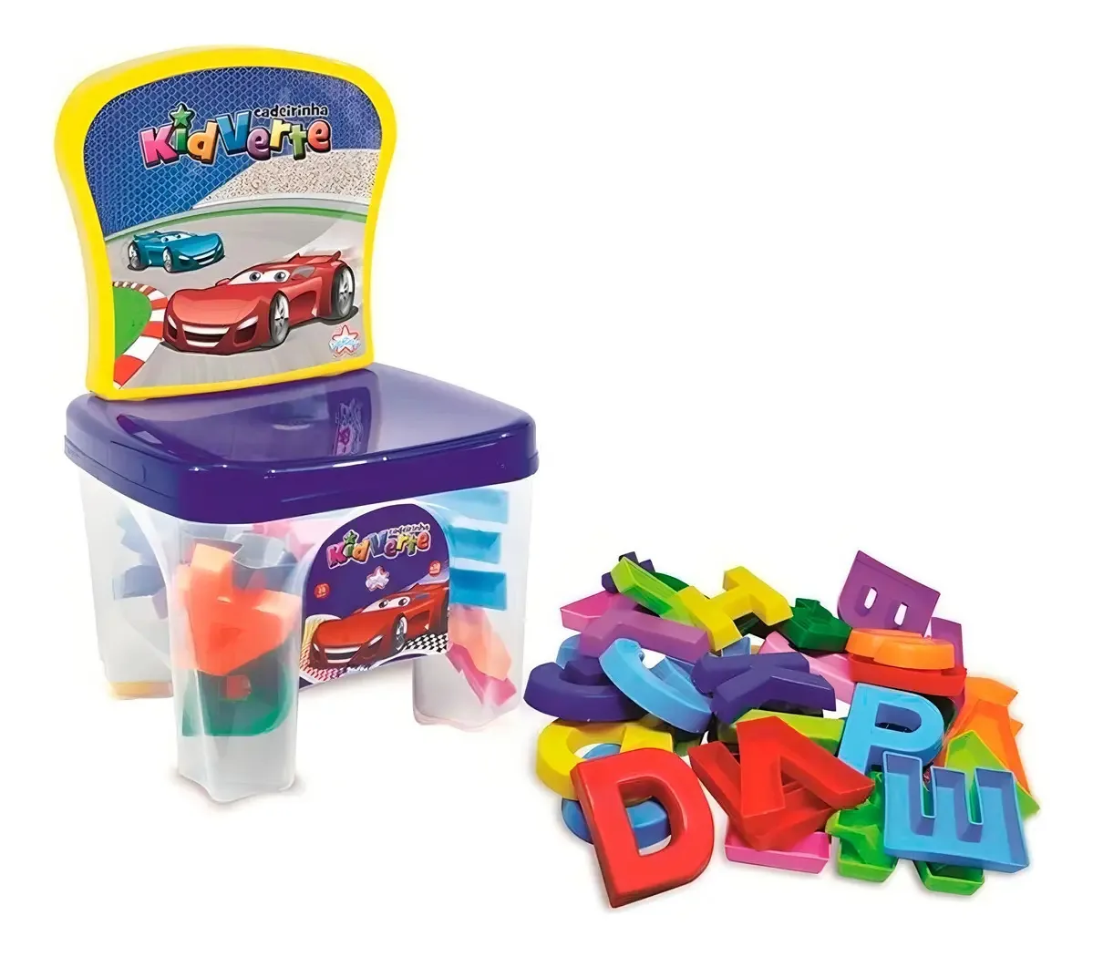 Cadeirinha Infantil Didática Letras E Numeros Carros Brinquedoteca Kidverte Big Star