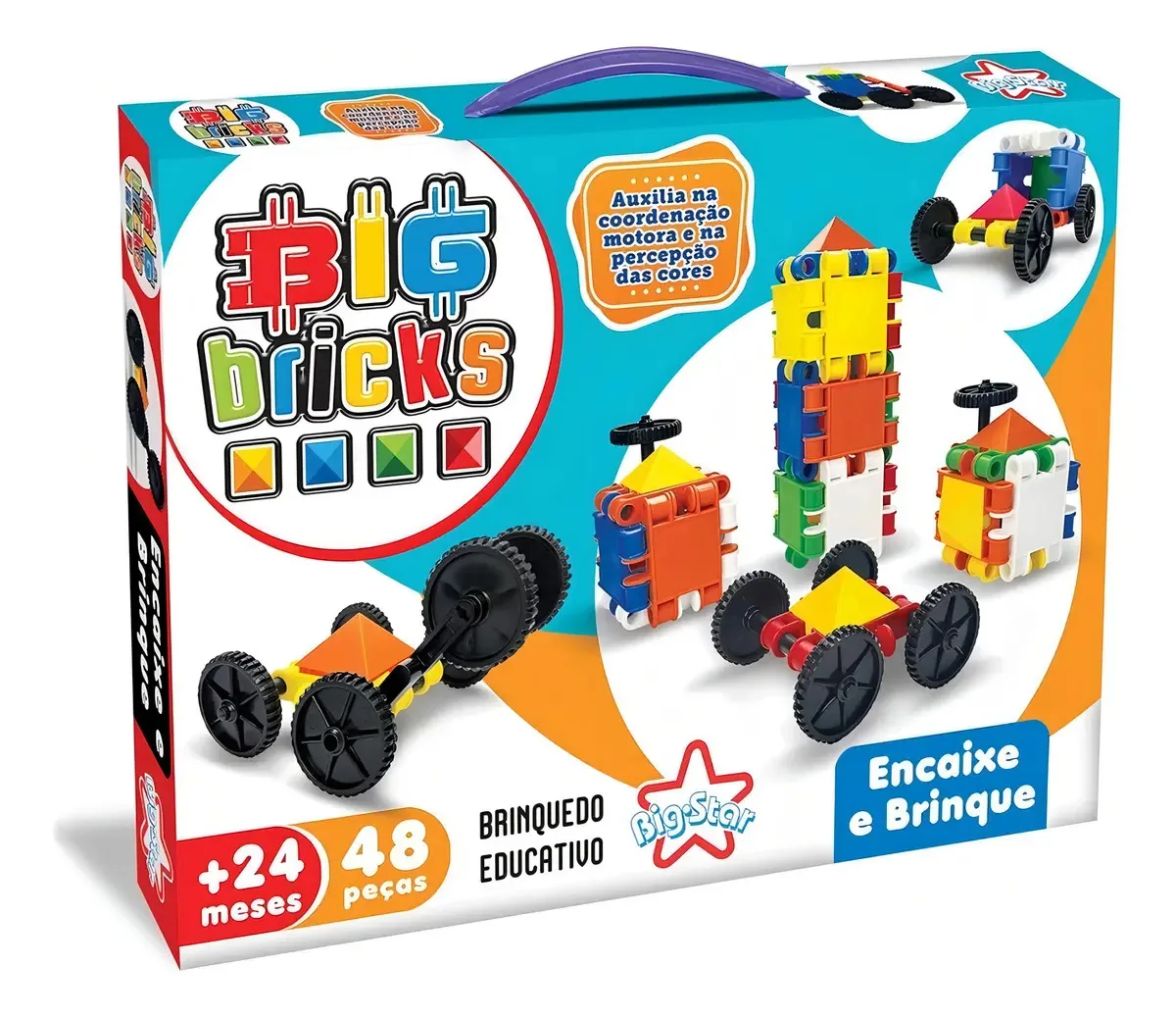 Brinquedo Educativo Peças Encaixar 48 Peças Big Star