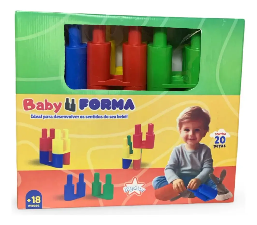 Brinquedo De Formas +18 Meses 20 Peças Big Star