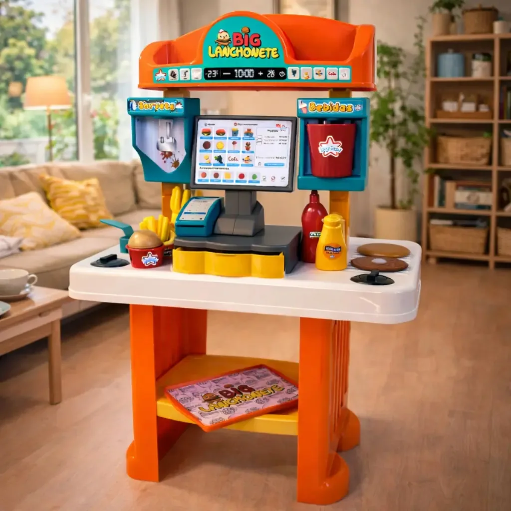 Big Lanchonete Fast Food De 16 Peças Brinquedo Completa Big Star Infantil