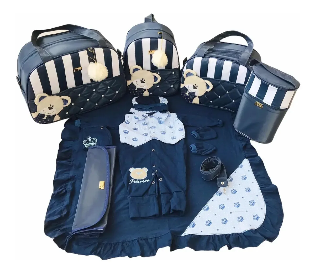 Bolsa Maternidade Urso Orelhinha Com Saída Maternidade