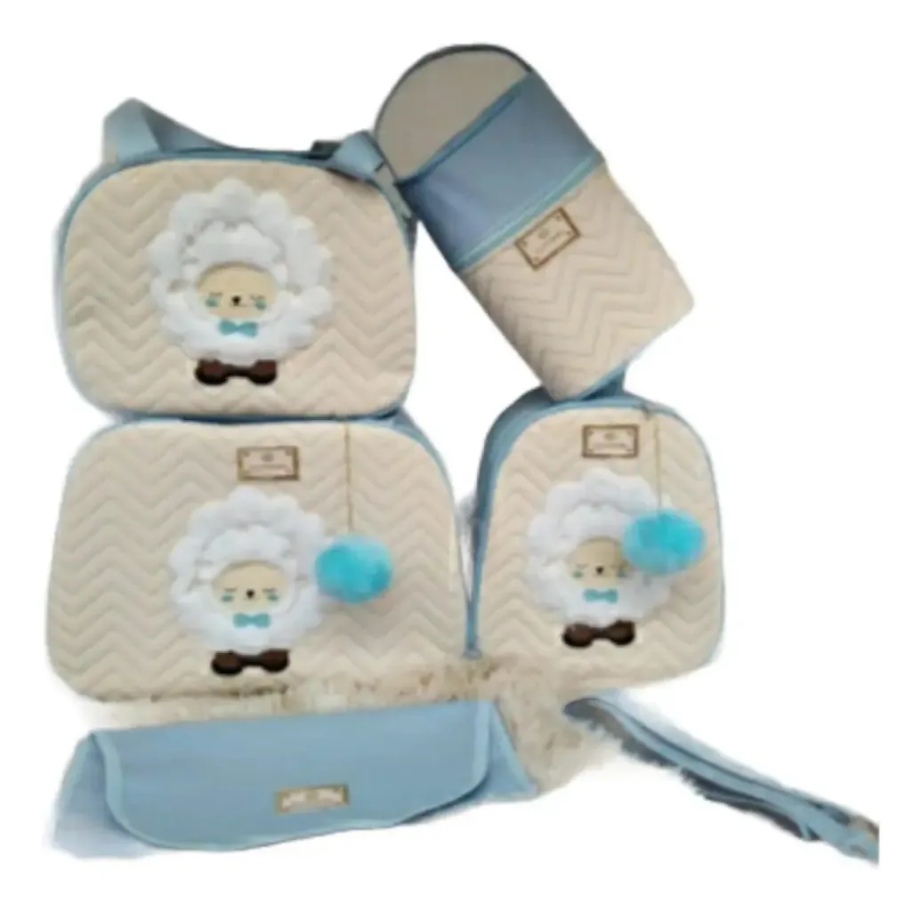 Bolsa Maternidade Kit Completo 5 Peças Courino Ovelhinha