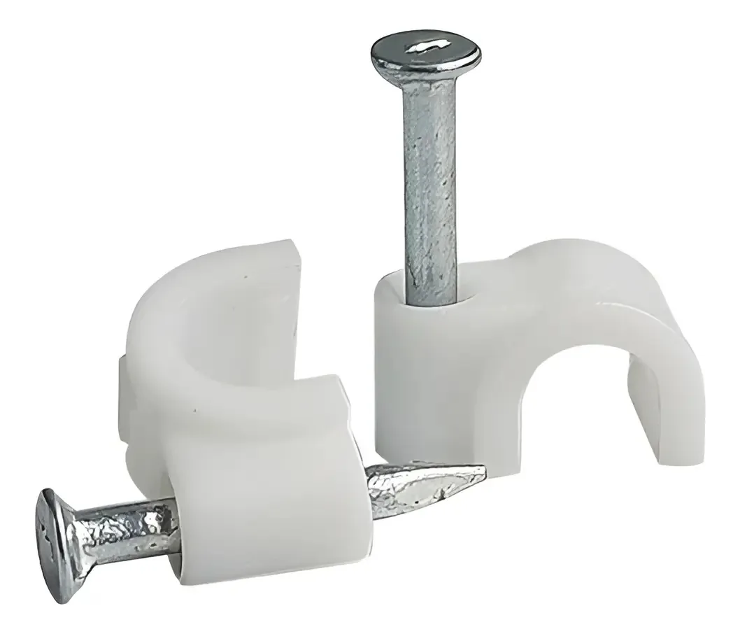 Fixa Fio 5mm Branco Pier Telecom 100 Unidades Plástico
