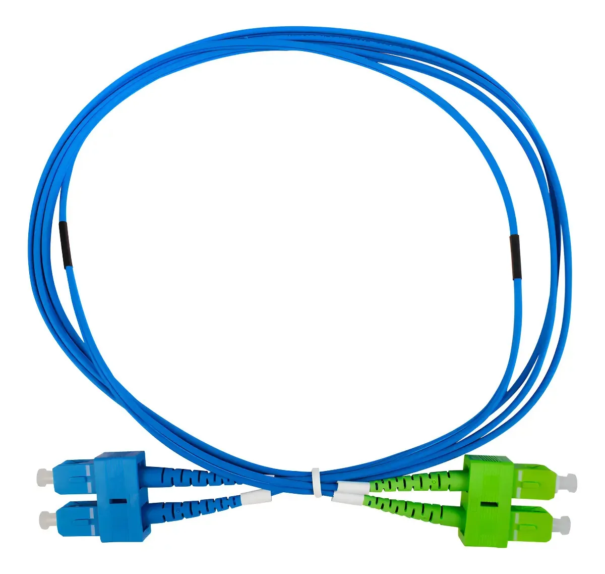 Cordão Óptico SC-UPC/SC-APC Duplex Monomodo SM Singlemode de 2 Metros Para Equipamentos de Redes de Fibra Óptica e Switches