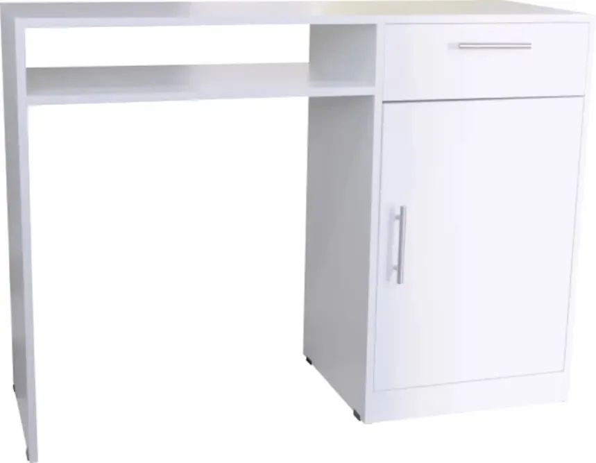 Mesa Manicure Klithovit Decor Branco MDF Com Gaveta Porta 110x40x80,5cm