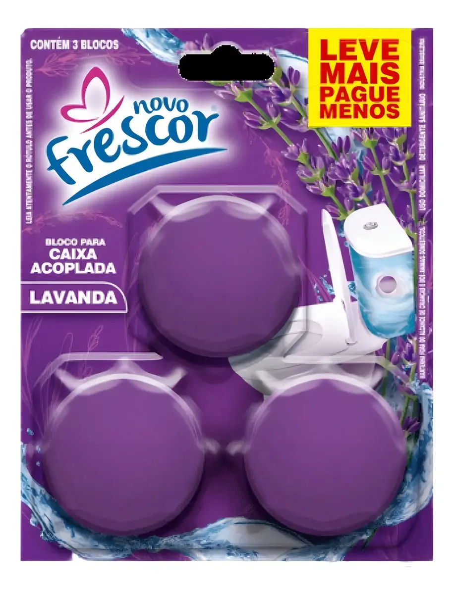 Desodorante Para Banheiros Frescor Caixa Acoplada Tablete 3 unidades