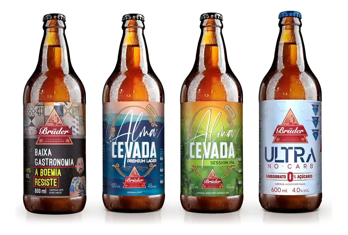 Kit Para Presente Cervejas Zero Carboidratos Bruder - 4 Un