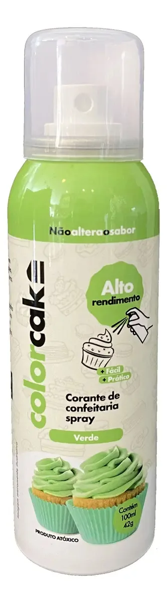 Spray Corante Verde Colorcake 42g