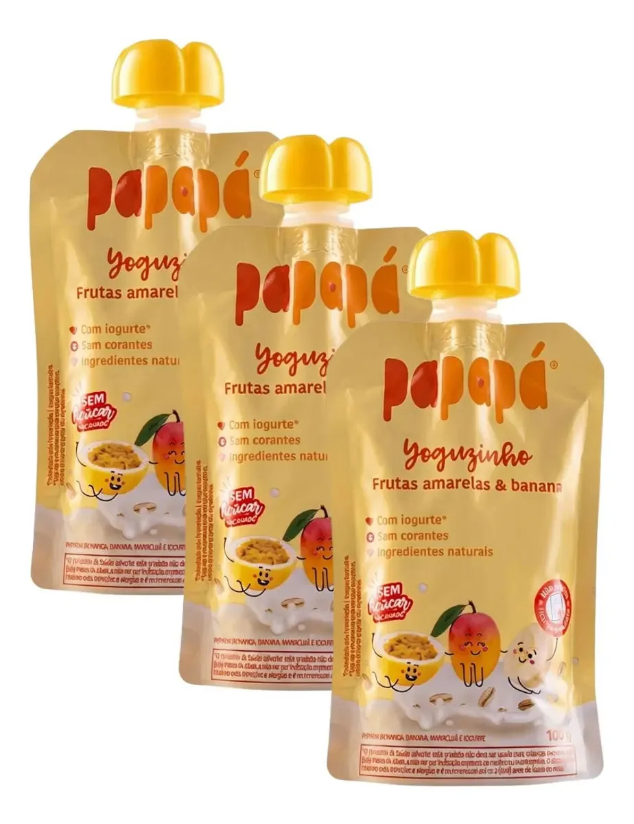Papinha Papapa Yoguzinho Frutas Amarelas E Banana à Partir 12 Meses 100g