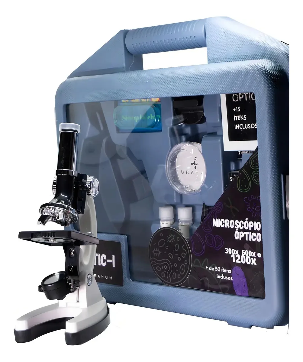 Microscópio Optic-1 Uranum Monocular 300x 600x 1200x