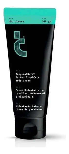 Tropicalderm TropiCare creme super hidratante pos tattoo tatuagem top 100g