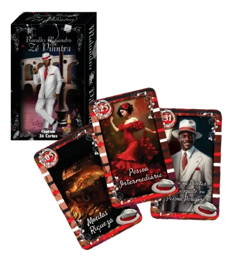 Baralho Tarot 36 Cartas Zé Pilintra
