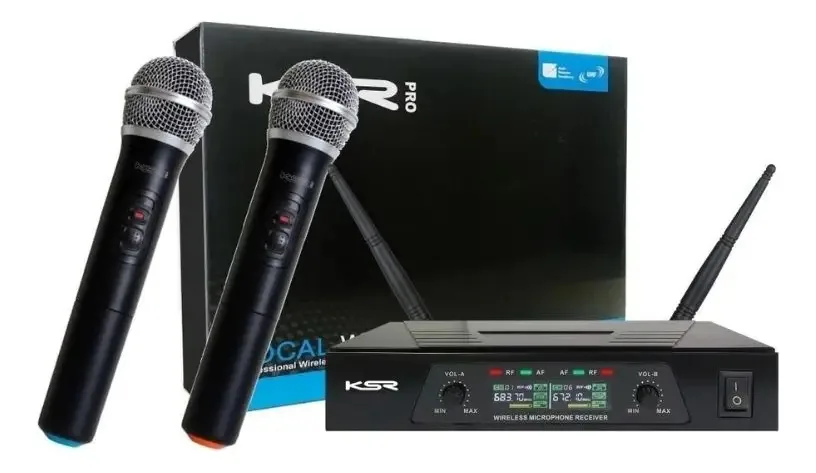 Microfones Ksr Pro Vocal Dinâmico Cardioide Cor Preto