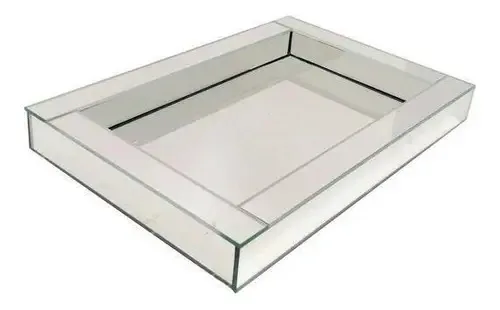 Bandeja Escócia Espelhada Decorativa - 20x30x03