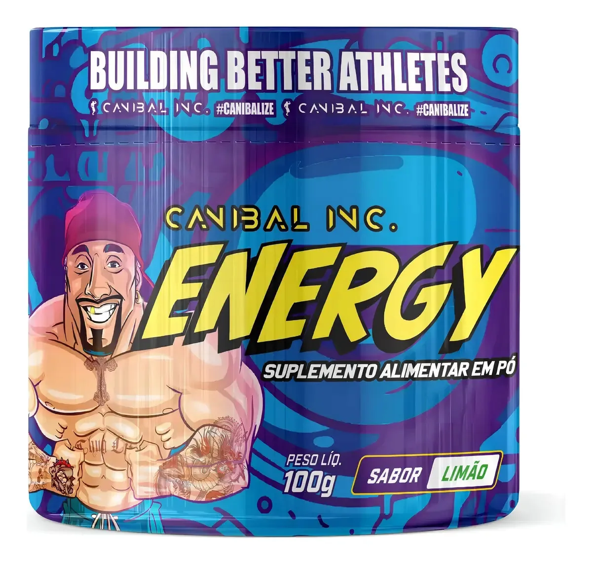 Pré-Treino Canibal Energy Limão 100g para Força e Resistência
