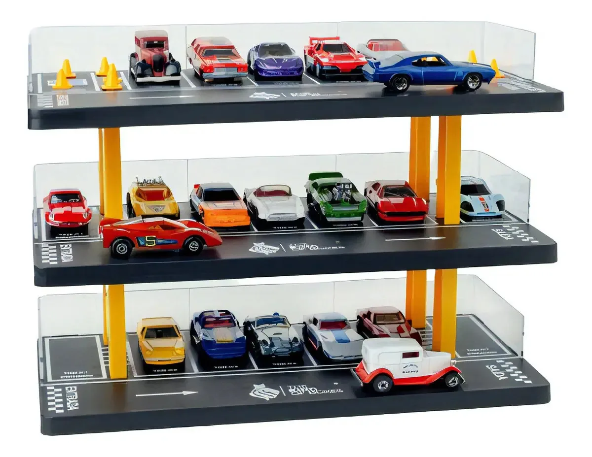 Expositor Estacionamento The King Of Boxes Todos em escala 1/64 Cor Preto