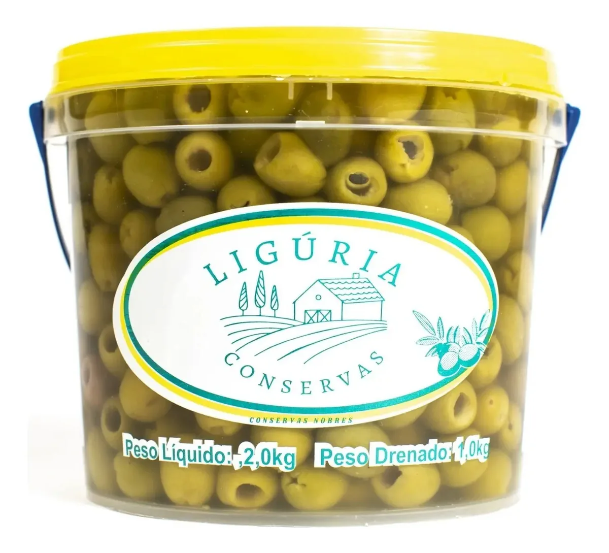 Azeitona Verde Sem Caroço (balde 1kg)