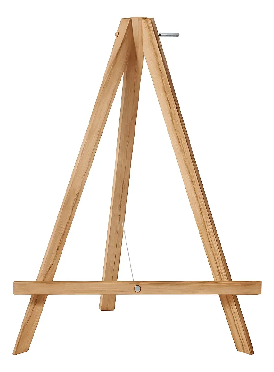 Cavalete Tripé 120 Cm P/ Lousa Telas Quadros Pintura Madeira Cor Bege