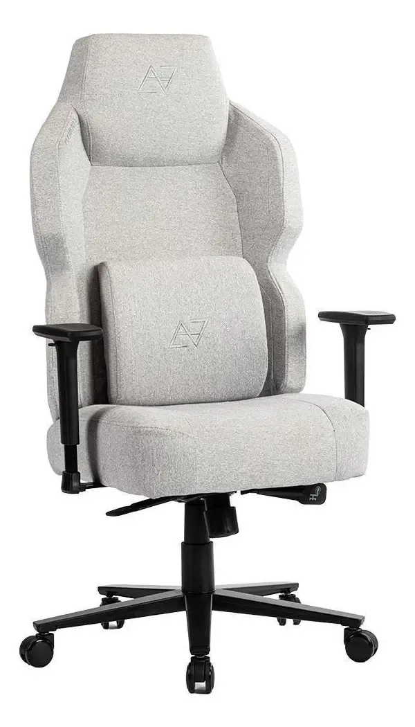 Cadeira Gamer Elements Magna Linho Cinza Ergonômica Silver