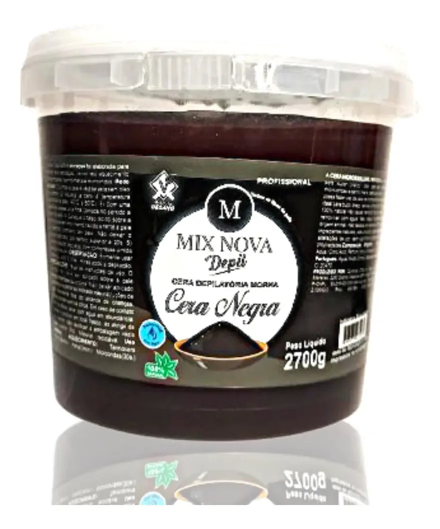 Cera Depilatória Hidrossolúvel Depilação Argila Negra 2700g