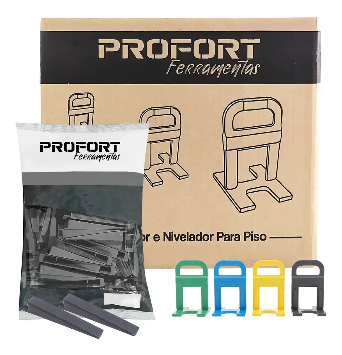Espaçadores Niveladores Para Piso Porcelanato Profort 1000 Unidades