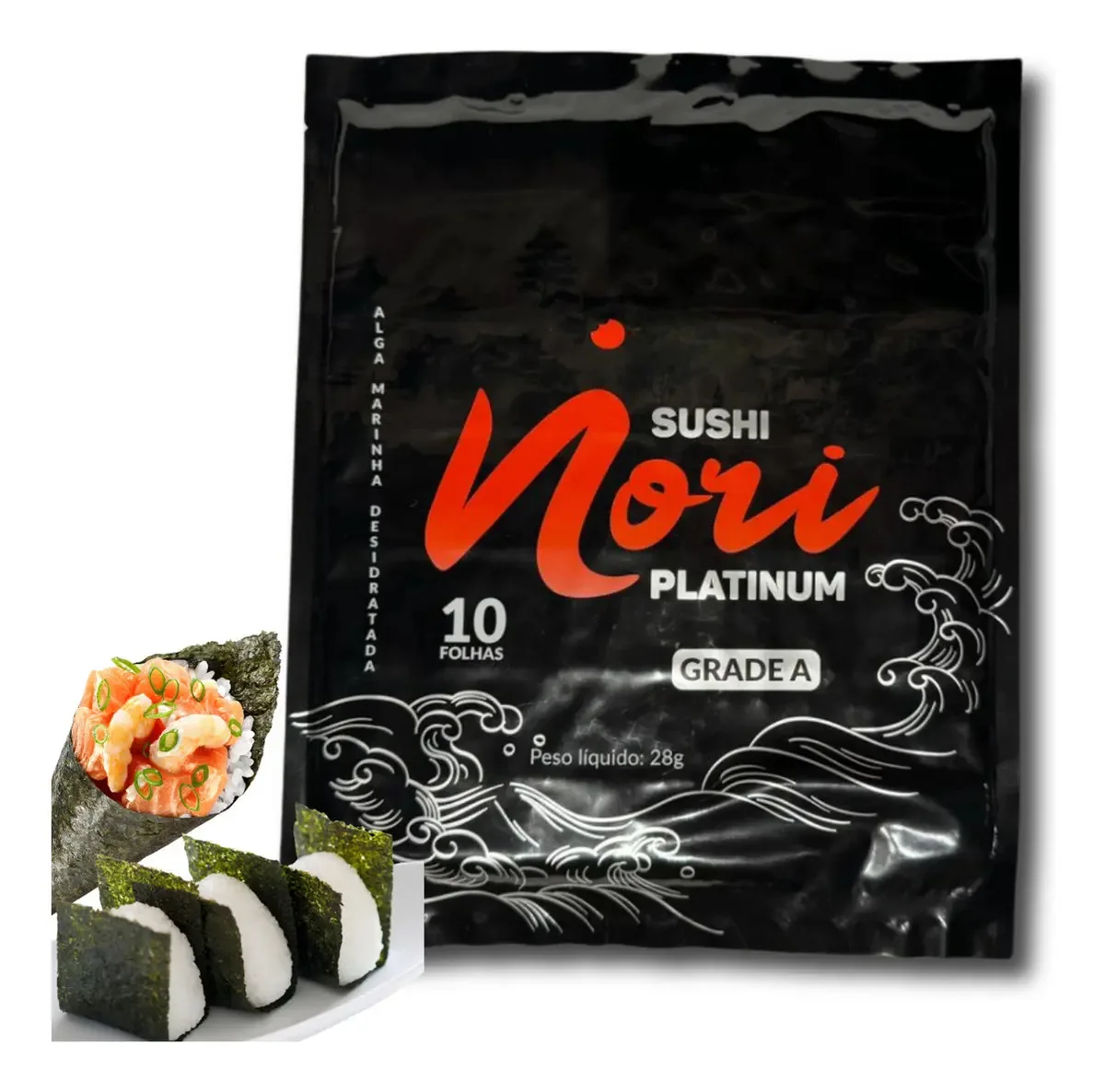 Alga Marinha Nori Para Sushi Temakis Crocante