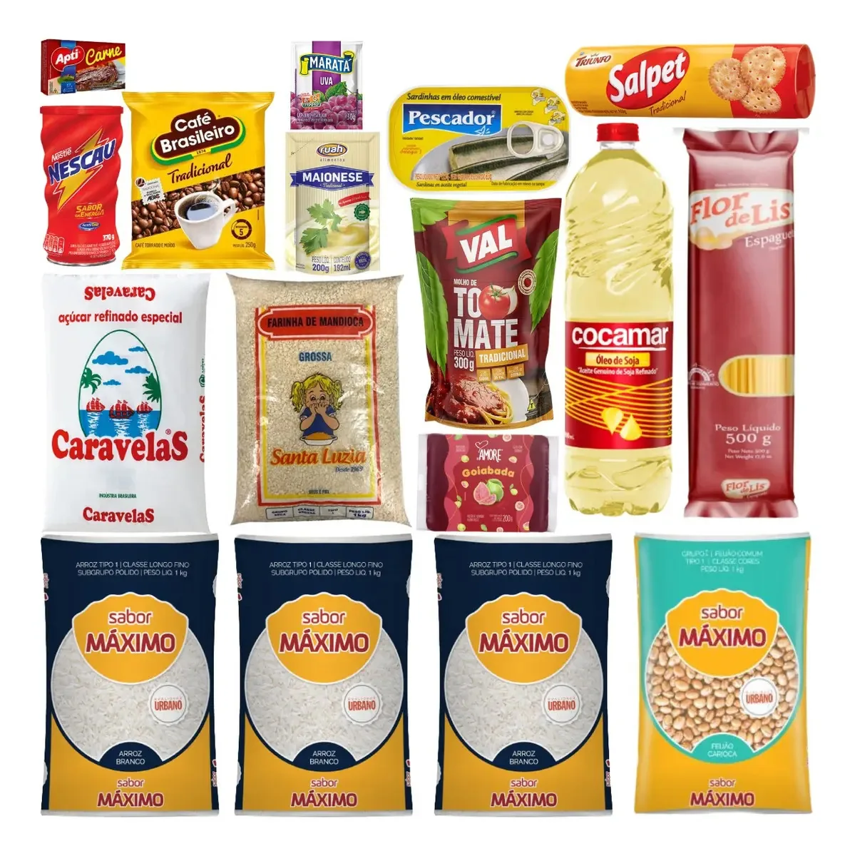 Cesta Básica De Alimentos Completa Itens De Qualidade 17 Uni