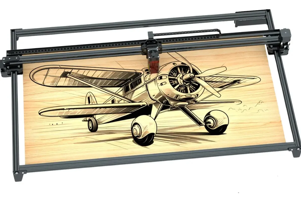 Gravadora Impressora Laser Cnc 81x46cm 20w Corte E Gravação +compressor