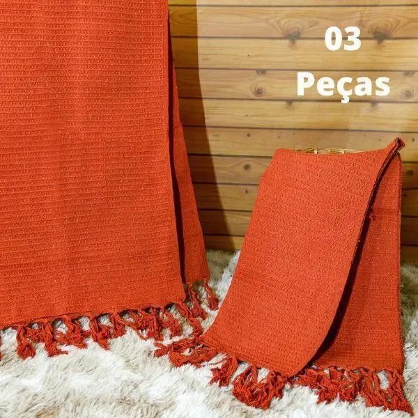 Kit Passadeira/tapetes 3 Peças - 100% Algodão