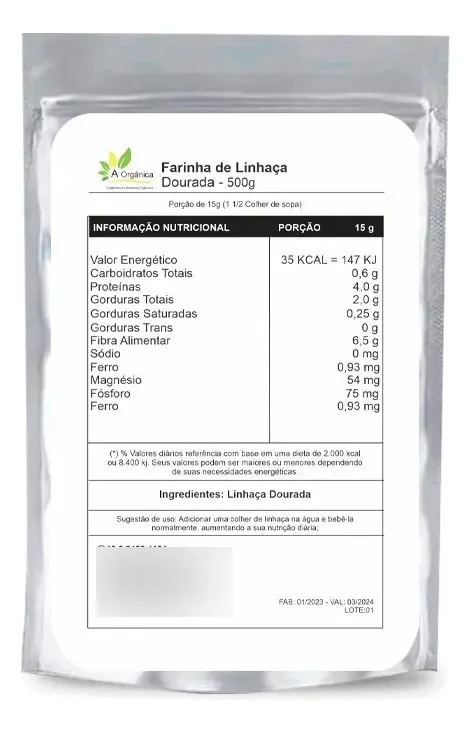 Farinha De Linhaça Dourada Premium 500g