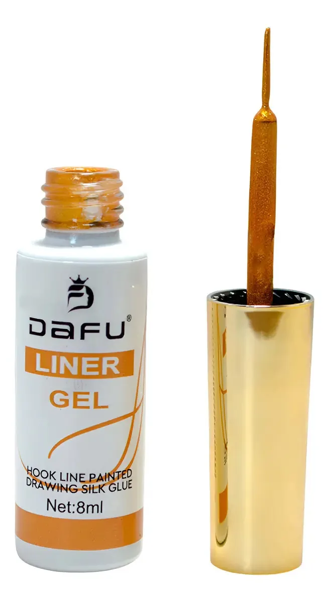 Esmalte Gel Liner Decoração De Unhas Ultra Fino Dafu 8ml Cor Dourado