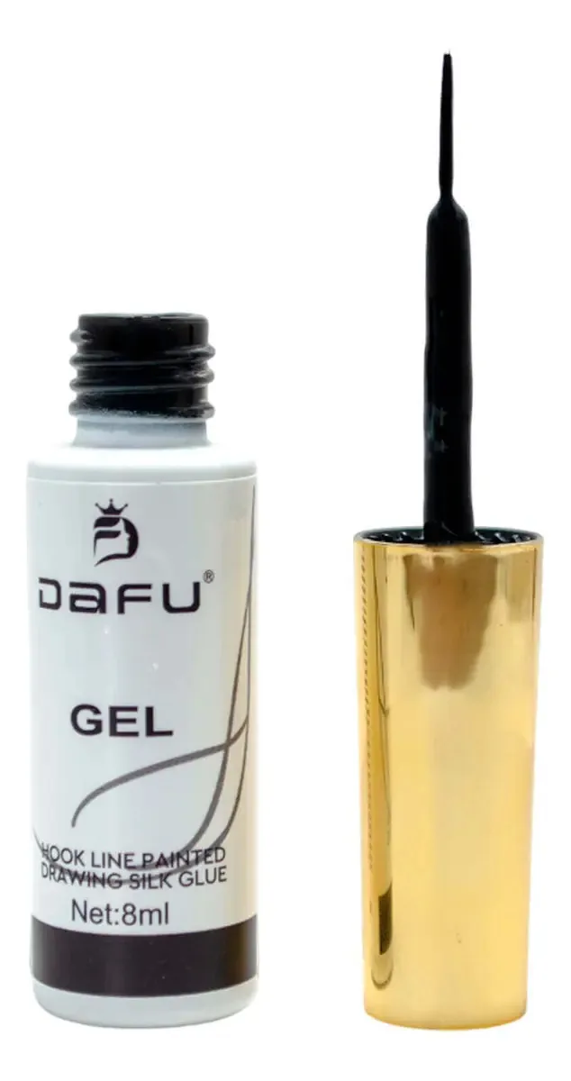 Esmalte Gel Liner Decoração De Unhas Ultra Fino Dafu 8ml Cor Preto