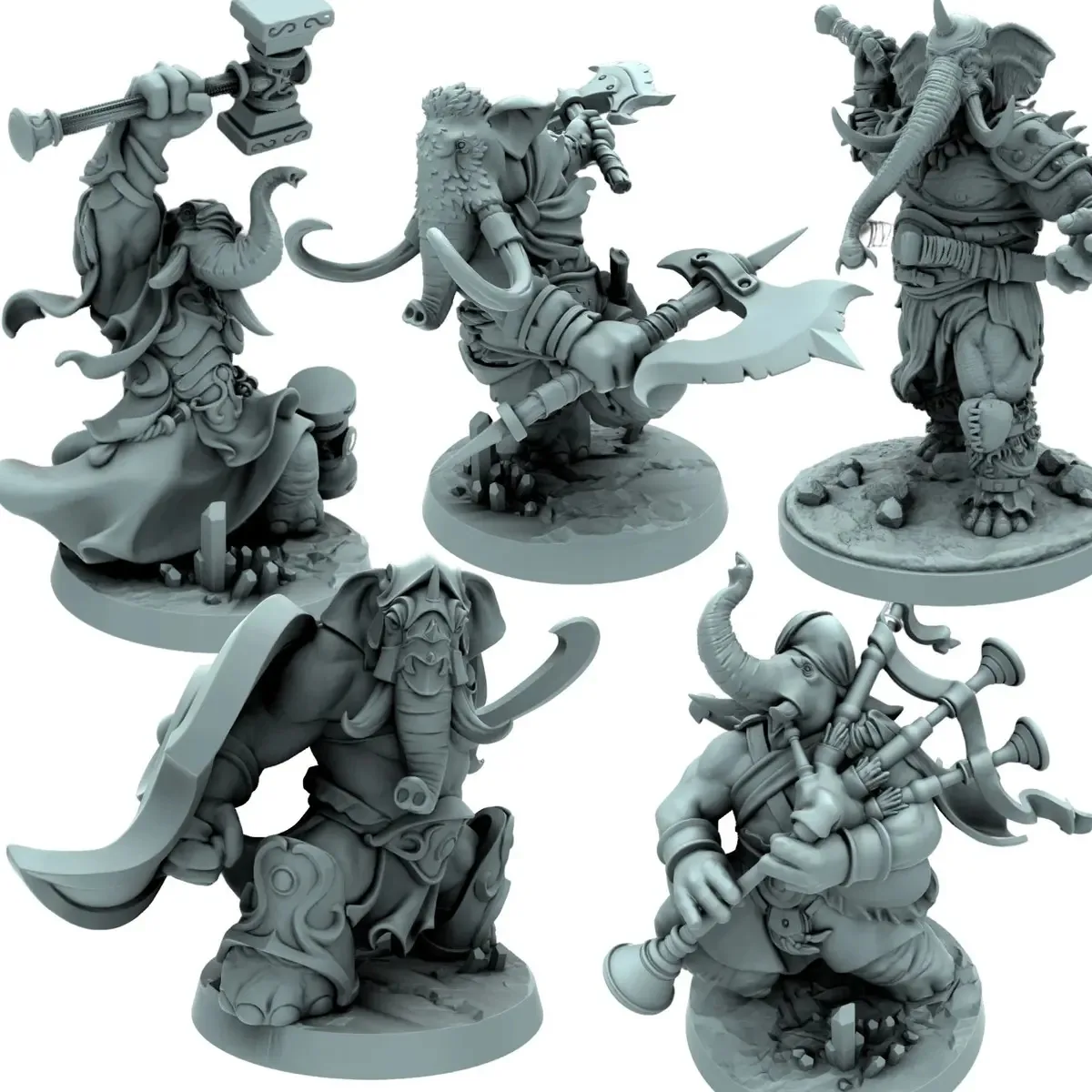 Miniaturas Loxodon Rpg Compatível D&d Dnd Dungeon & Dragons