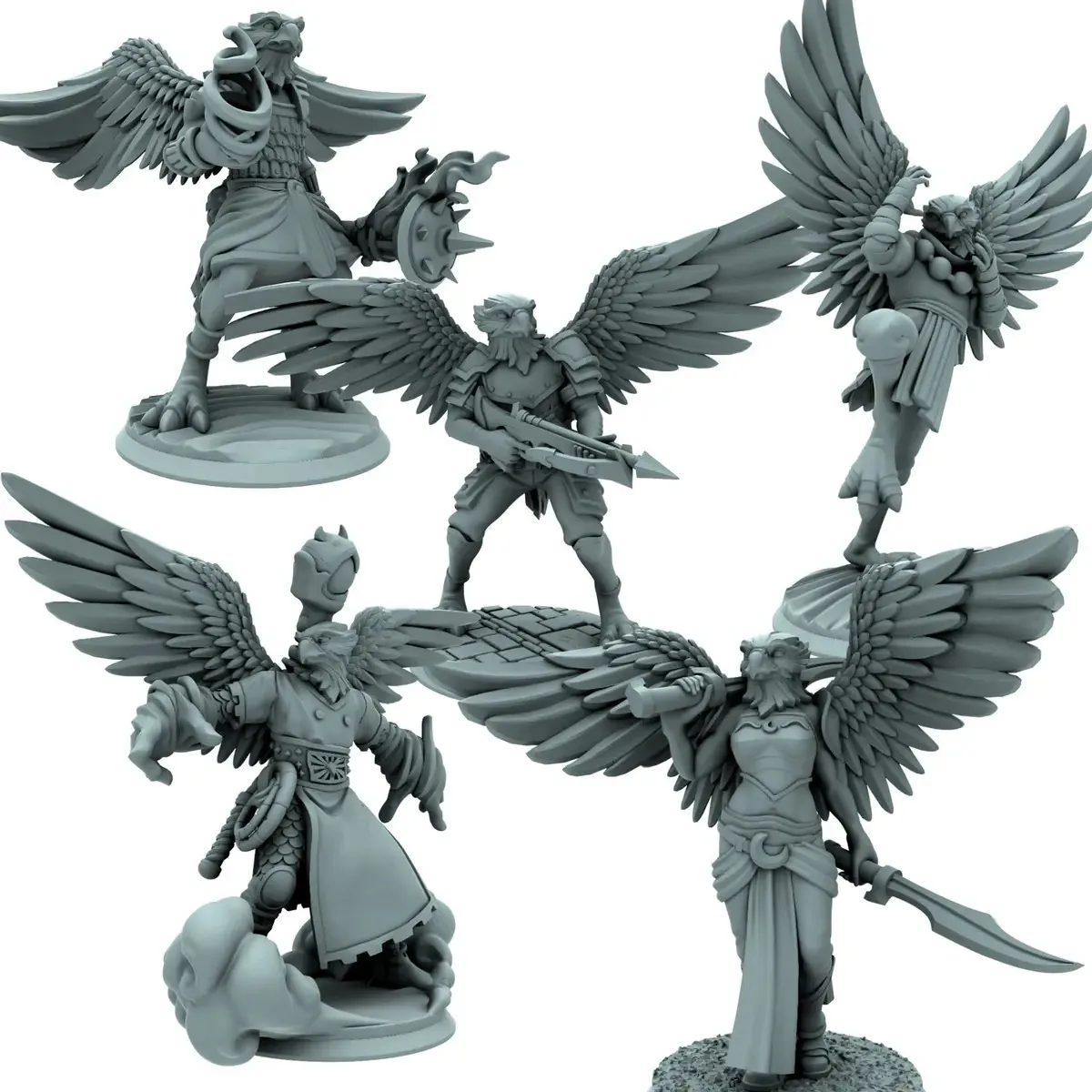 Miniaturas Aaracockra Rpg Compatível D&d Dungeon & Dragons