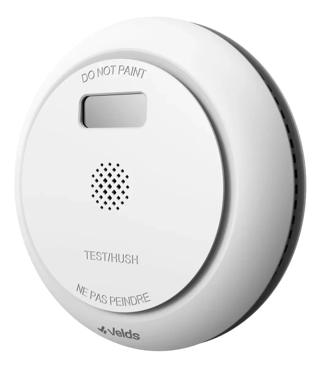 Detector Inteligente Fumaça E Gás Velds Wi-fi Com Alarme Branco