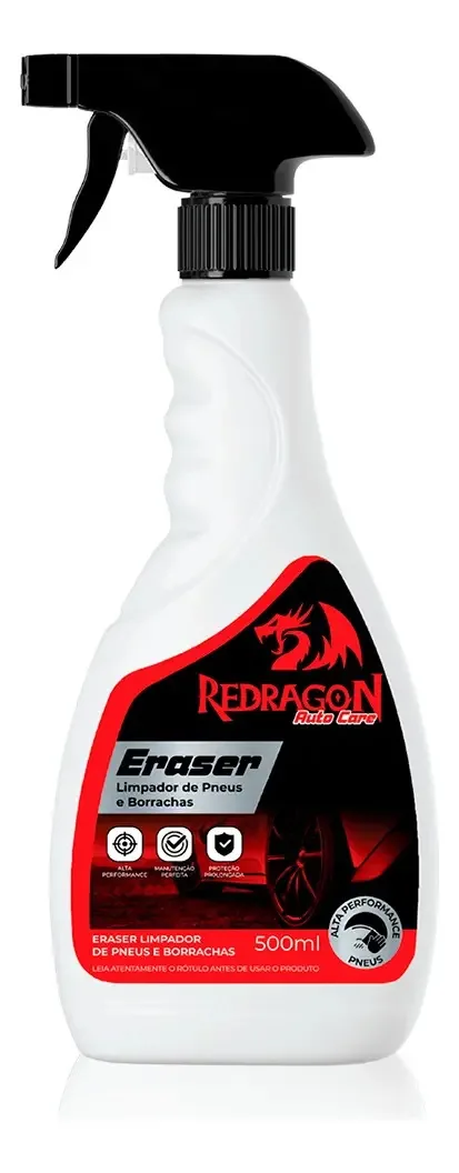 Limpeza Automotiva Borracha E Pneu Eraser 500 Ml Redragon