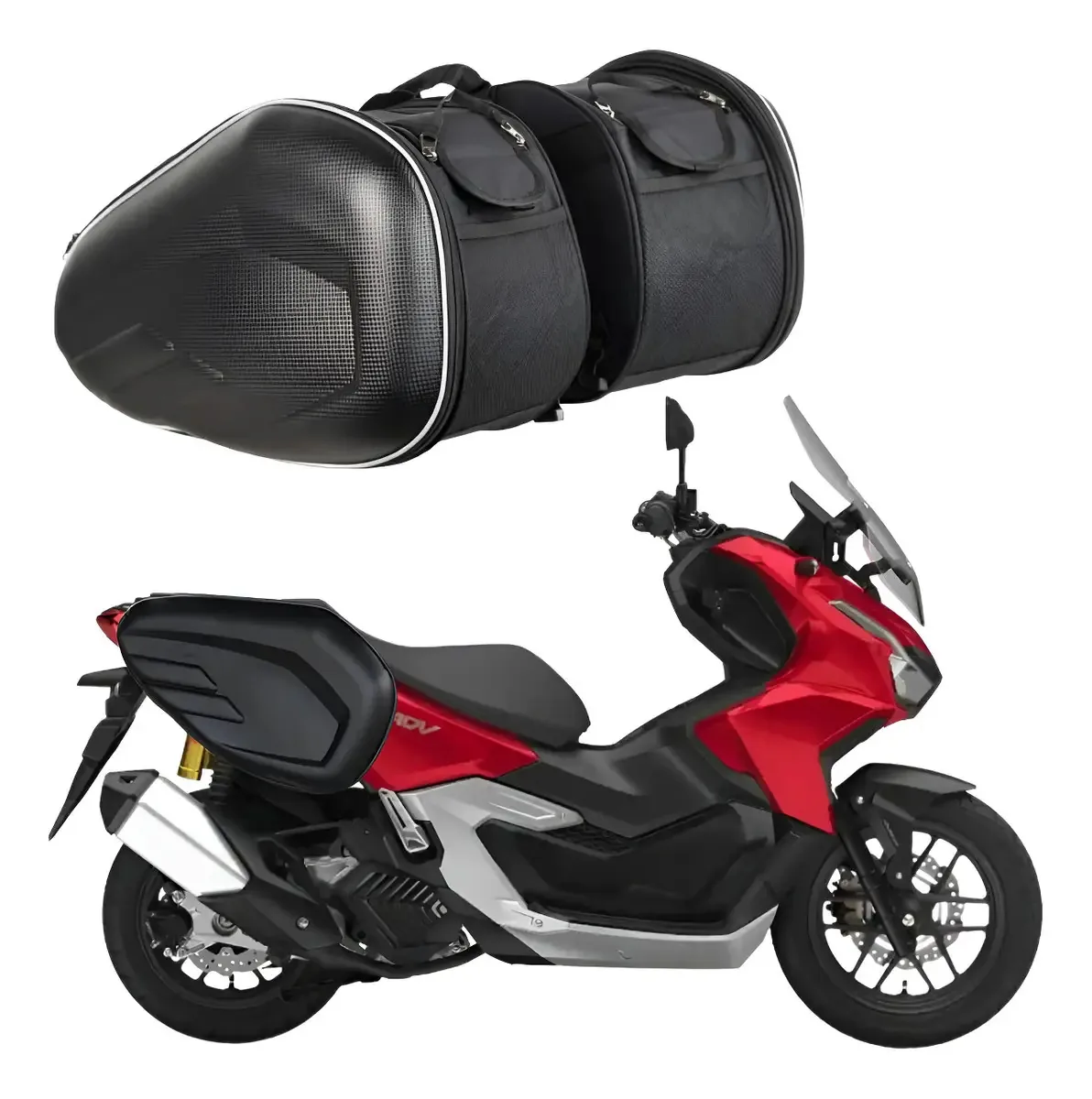 Bolsa Alforge Impermeável Baslu 58L Preto para Motos