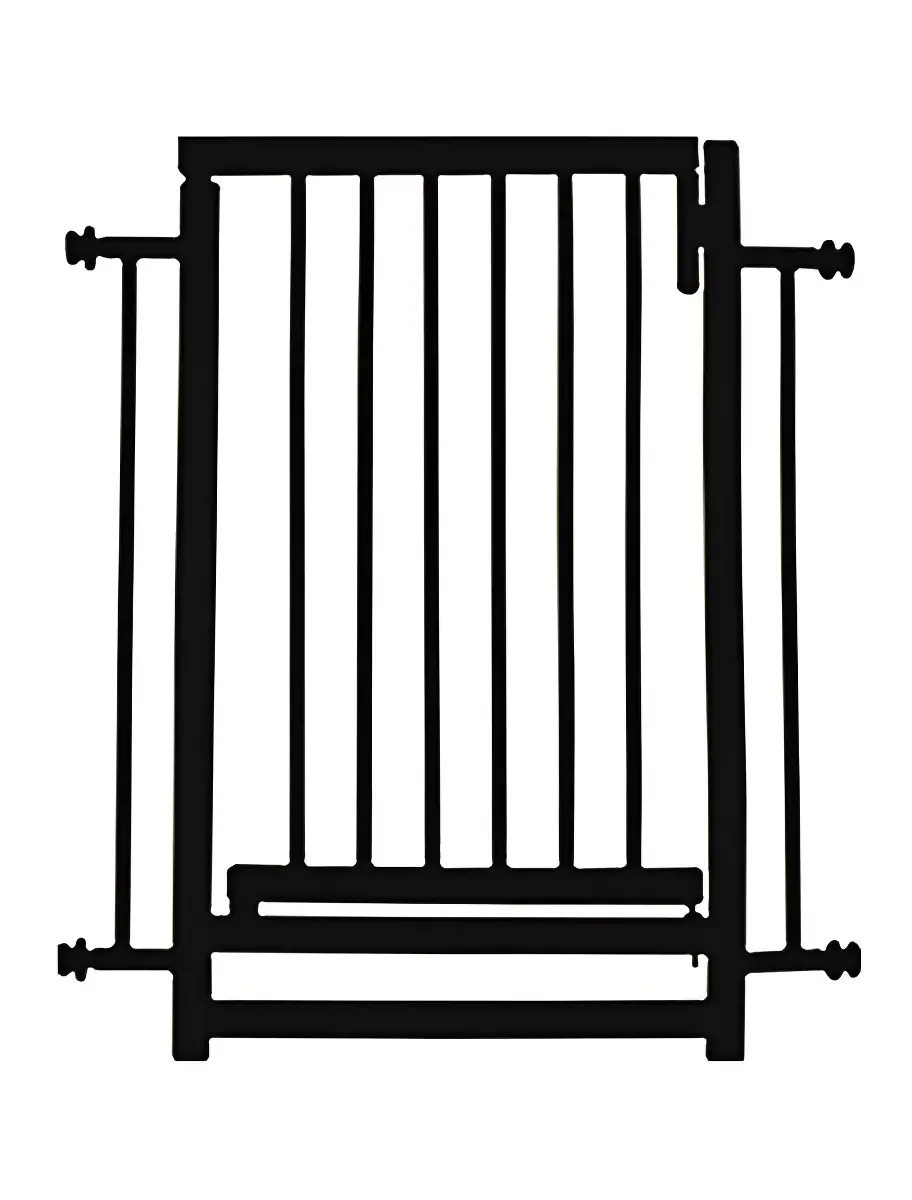 Portão Grade para Cachorro Criança E-fcs Preto 70cm Pressão