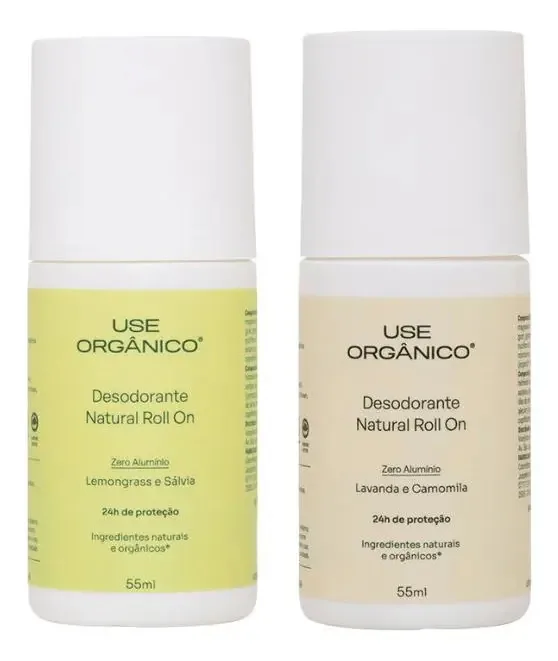 Kit 02 Desodorantes Naturais Lavanda E Lemongrass 55ml Use